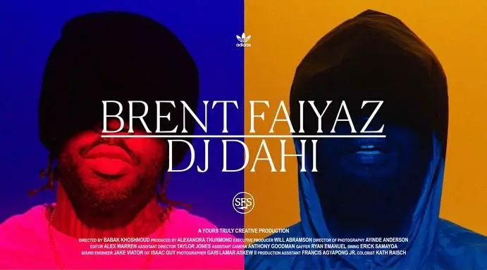 DJ Dahi (left) and Brent Faiyaz (right) for the Adidas CONFIRMED app in promotion of "Gravity"