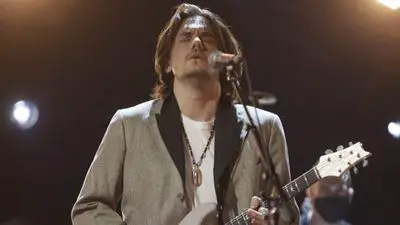 John Mayer performing at the Grammys 2021