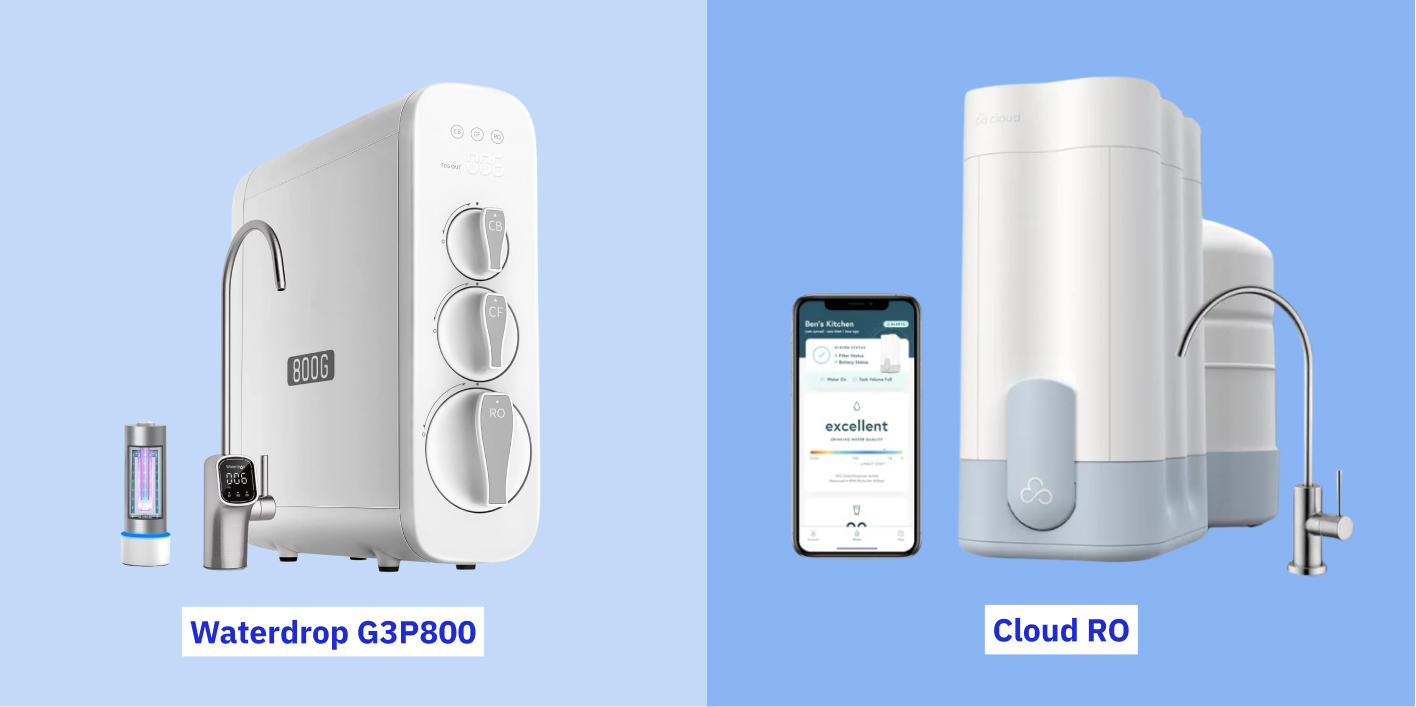 Cloud RO vs Waterdrop G3P800: Which Reverse Osmosis System Is Better?